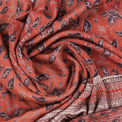 Antique Red Modal Silk Saree