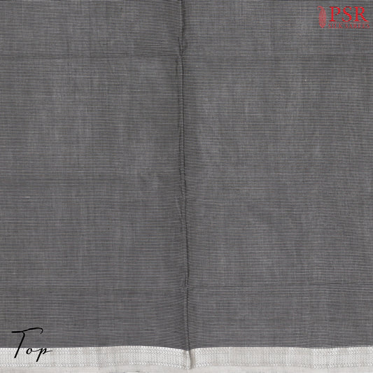 Black Maheswari Silk Cotton Dress Material