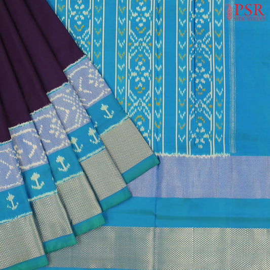 Tricolor Pochampally Silk Ikat Saree