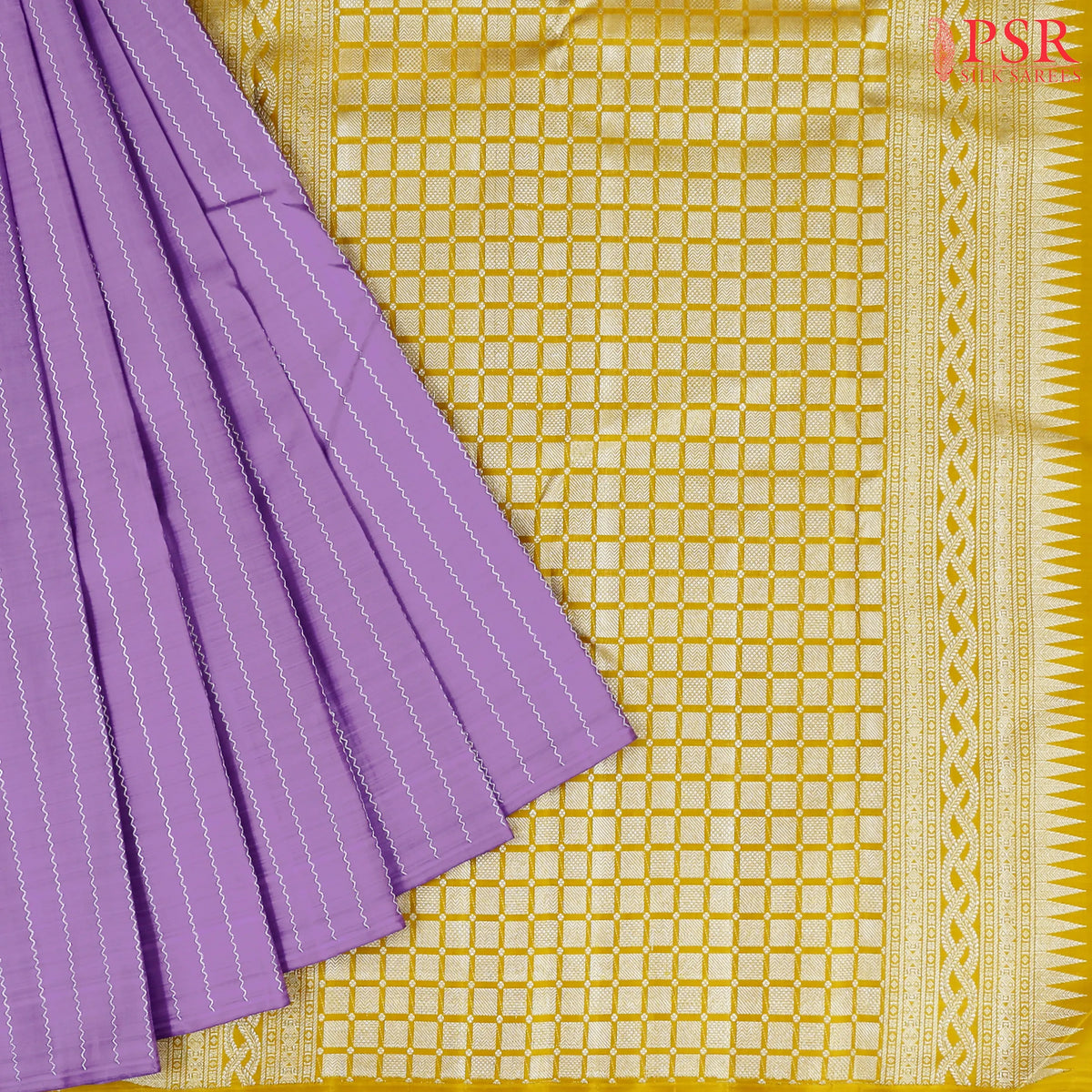 Lavender Kanchipuram Silk Saree