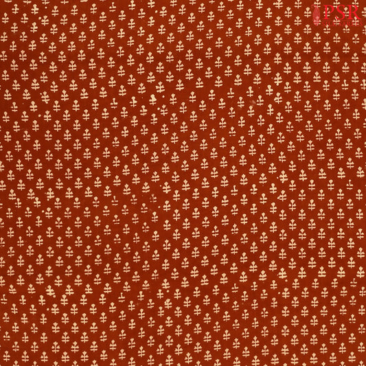 Brown Cotton Print Running Material