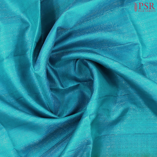 Cyan Blue Soft Silk Saree