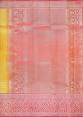 Turmeric Yellow Kanchipuram Jacquard Silk Saree
