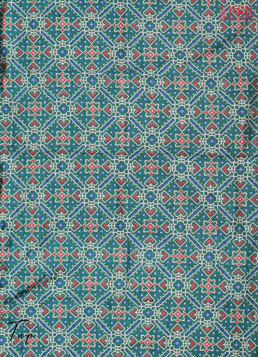 Pine Green Soft Patola Dress Material