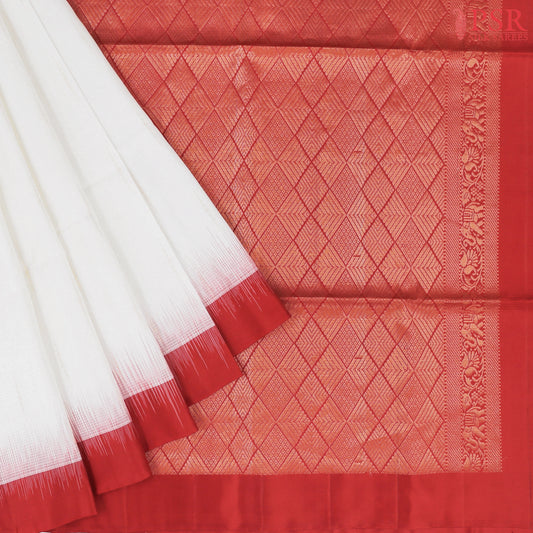 Floral White Soft Silk Saree