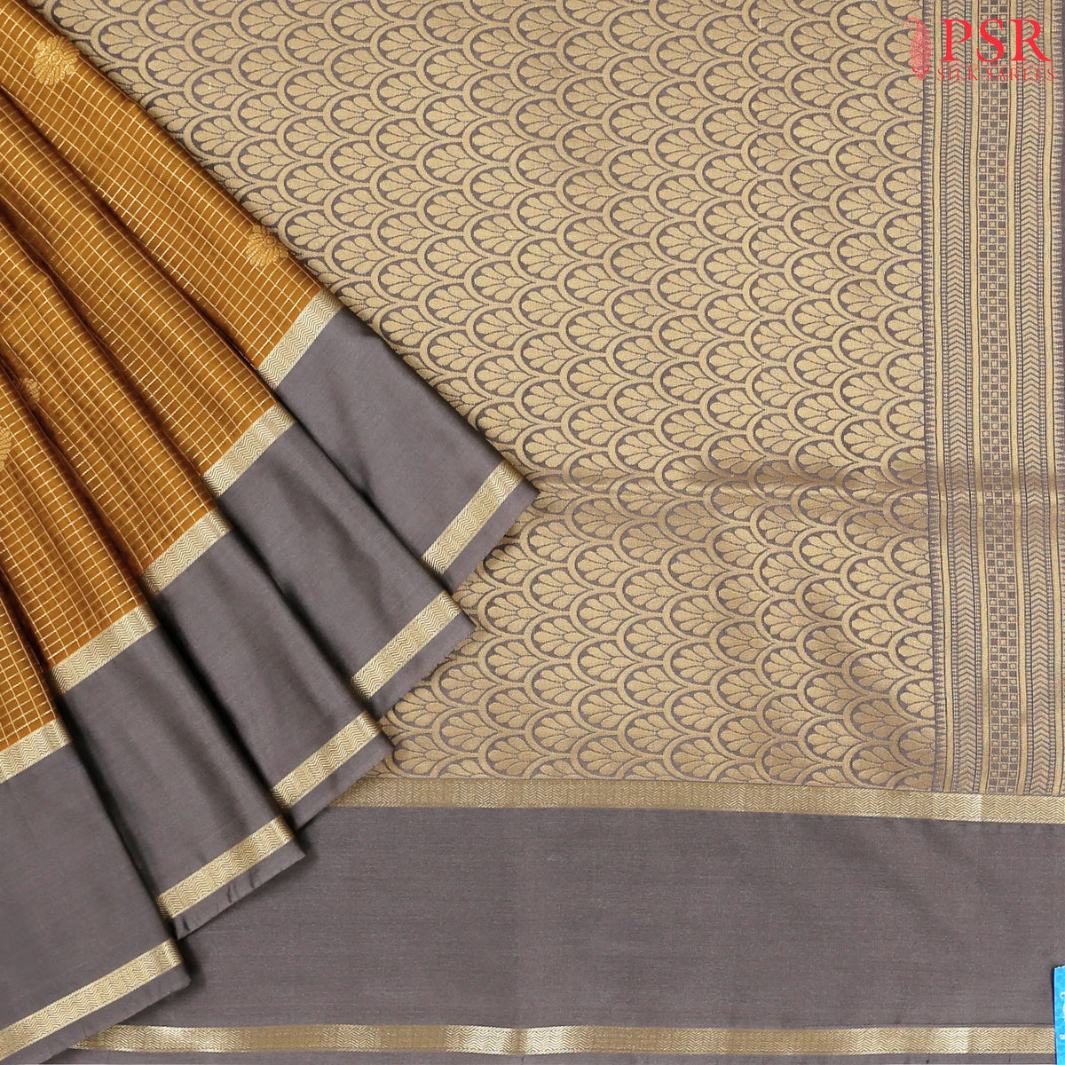 Mustard Brown Soft Art Silk Saree
