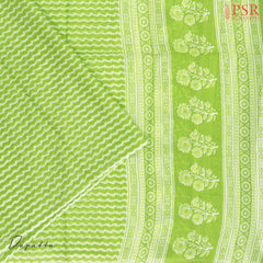 Bright Green Cotton Dress Material