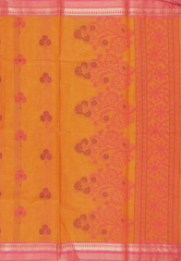 Yam Orange Kovai Cotton Saree