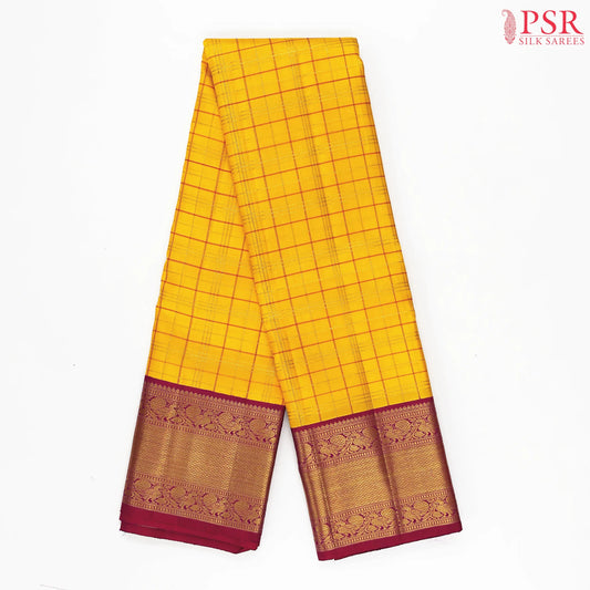 Yellow Kanchipuram Silk Saree