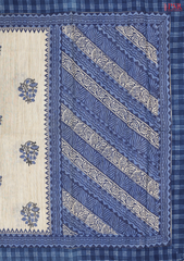 Beige Silk Cotton Saree