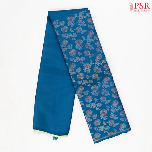 Peacock Blue Kanchipuram Silk Saree