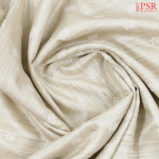 Pearl Beige Semi Tussar Saree