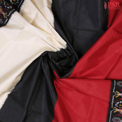 Tricolor Pochampally Ikat Silk Saree