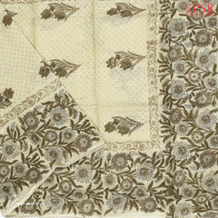 Light Taupe Cotton Dress Material