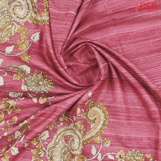 Rouge Pink Semi Dupion Saree