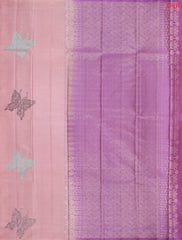 Light Flamingo Pink Kanchipuram Silk Saree