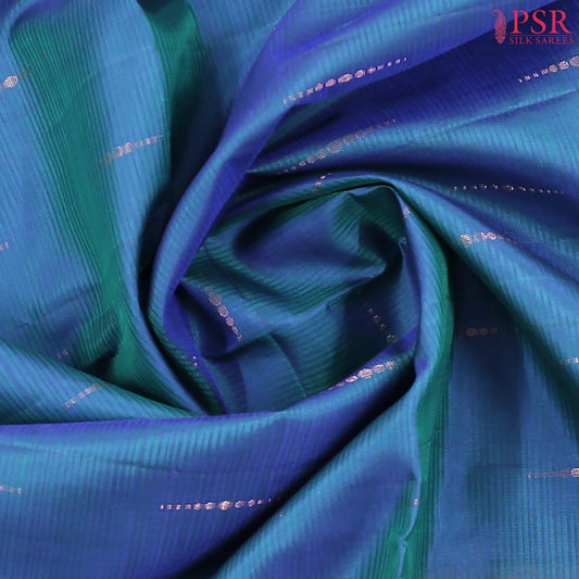 Dark Peacock Blue Soft Silk Saree
