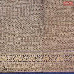 Dark Blue Semi Dupion Saree