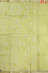 Silk Cotton Embroidery - Light Yellow