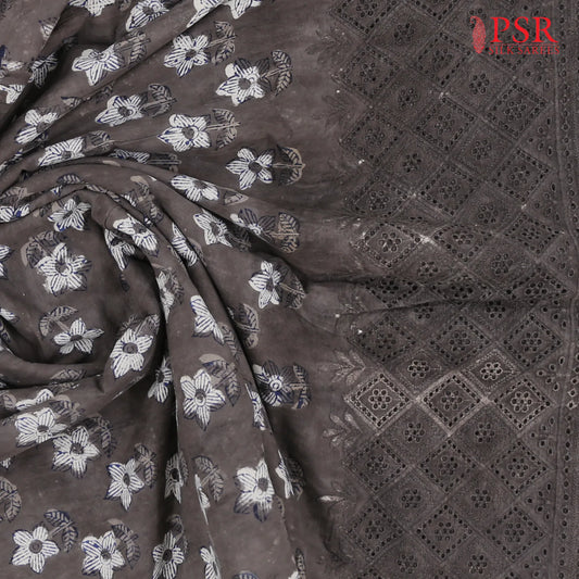 Dark Taupe Hacoba Embroidery Running Material