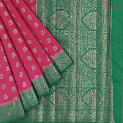 Deep Magenta Chiniya Silk Saree