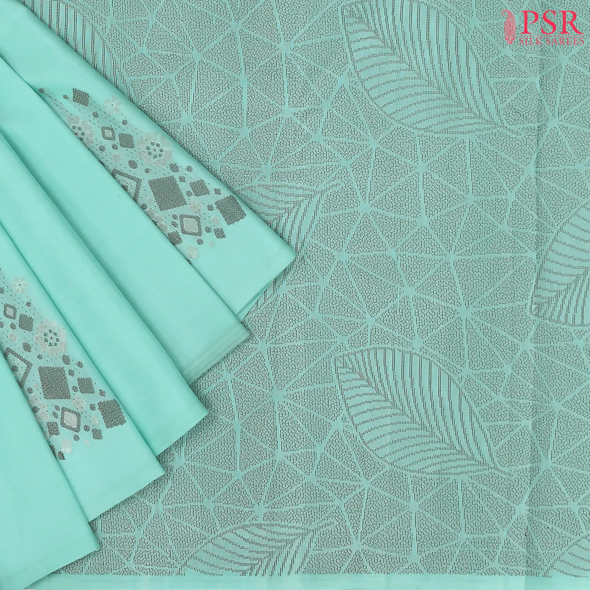Tiffany Blue Kanchipuram Silk Saree