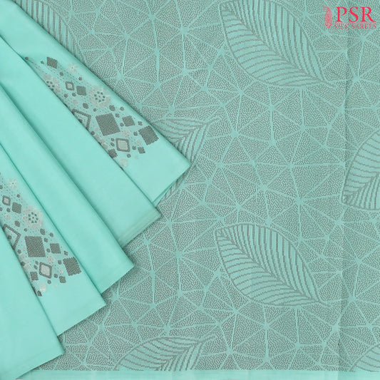 Tiffany Blue Kanchipuram Silk Saree