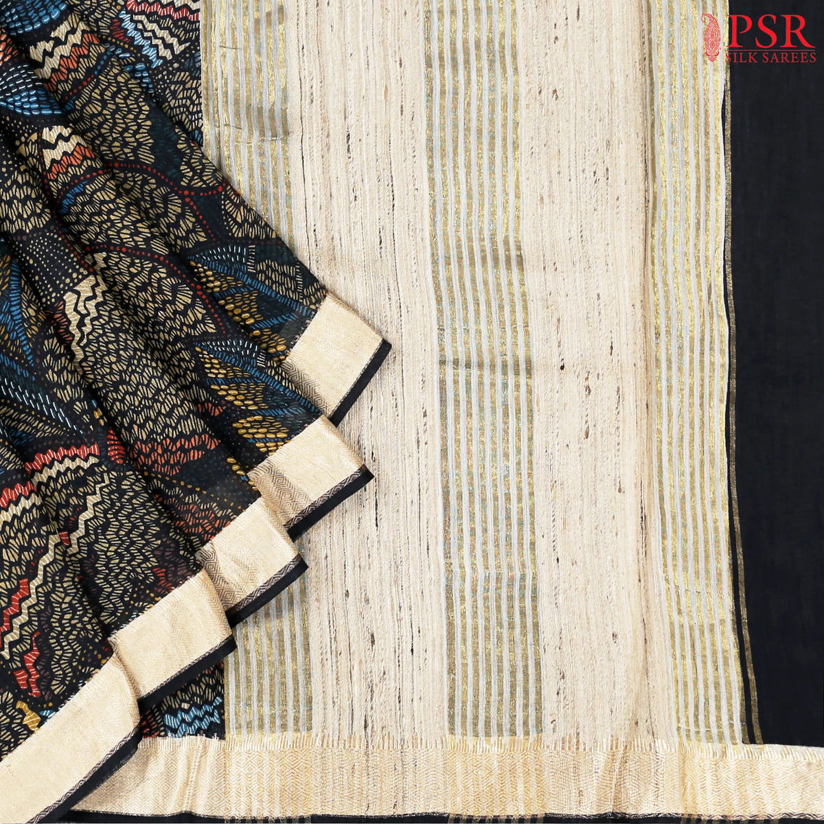 Black Munga Silk Saree