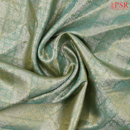 Turquoise Blue Kanchipuram Tissue Silk Saree