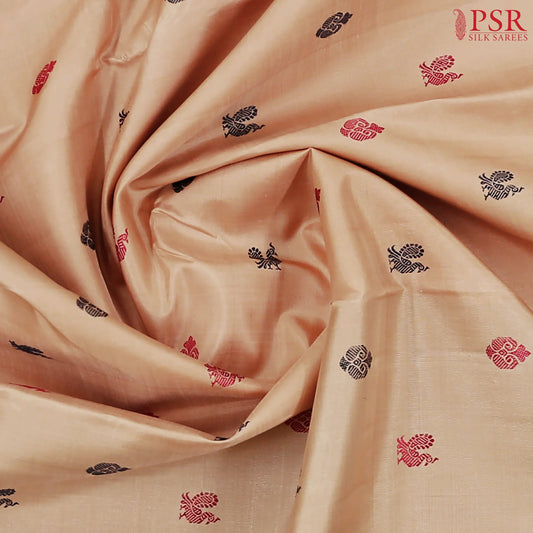 Light Saffron Kanchipuram Silk Saree