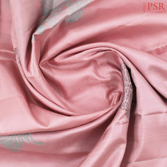 Light Flamingo Pink Kanchipuram Silk Saree