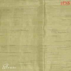Olive Yellow Semi Tussar Embroidery Saree