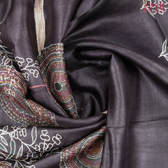 Cedar Brown Kadhi Tussar Silk Saree