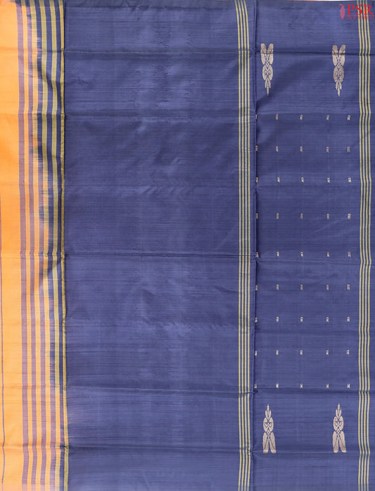 Saffron Yellow Vazhainaar Silk Saree