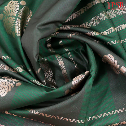 Dark Green Soft Art Silk Saree