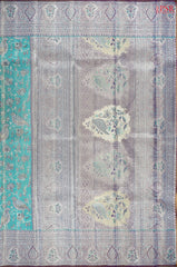Heavenly Blue Kanchipuram Jacquard Tissue Silk Saree