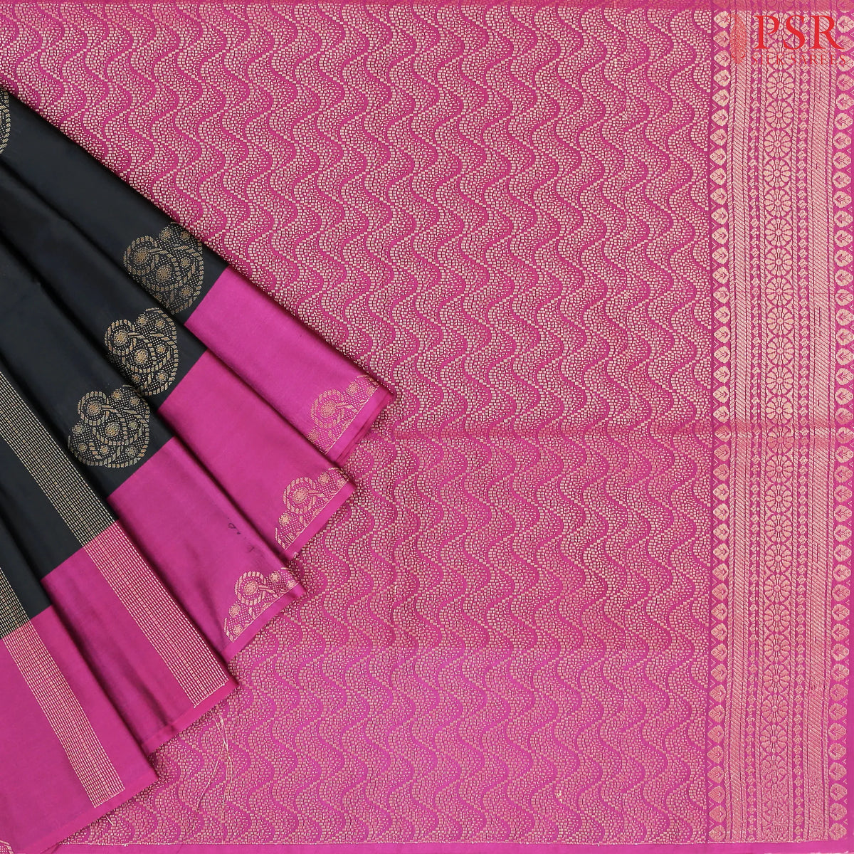 Black Soft Art Silk Saree