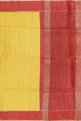 Mustard Yellow Semi Tussar Saree