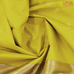 Tuscany Yellow Fancy Kanchipuram Silk Saree