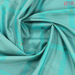 Turquoise Blue Kanchipuram Silk Saree