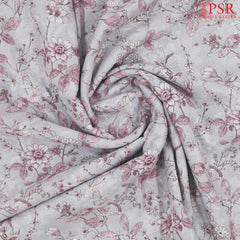 Pale Thistle Linen Print Running Material