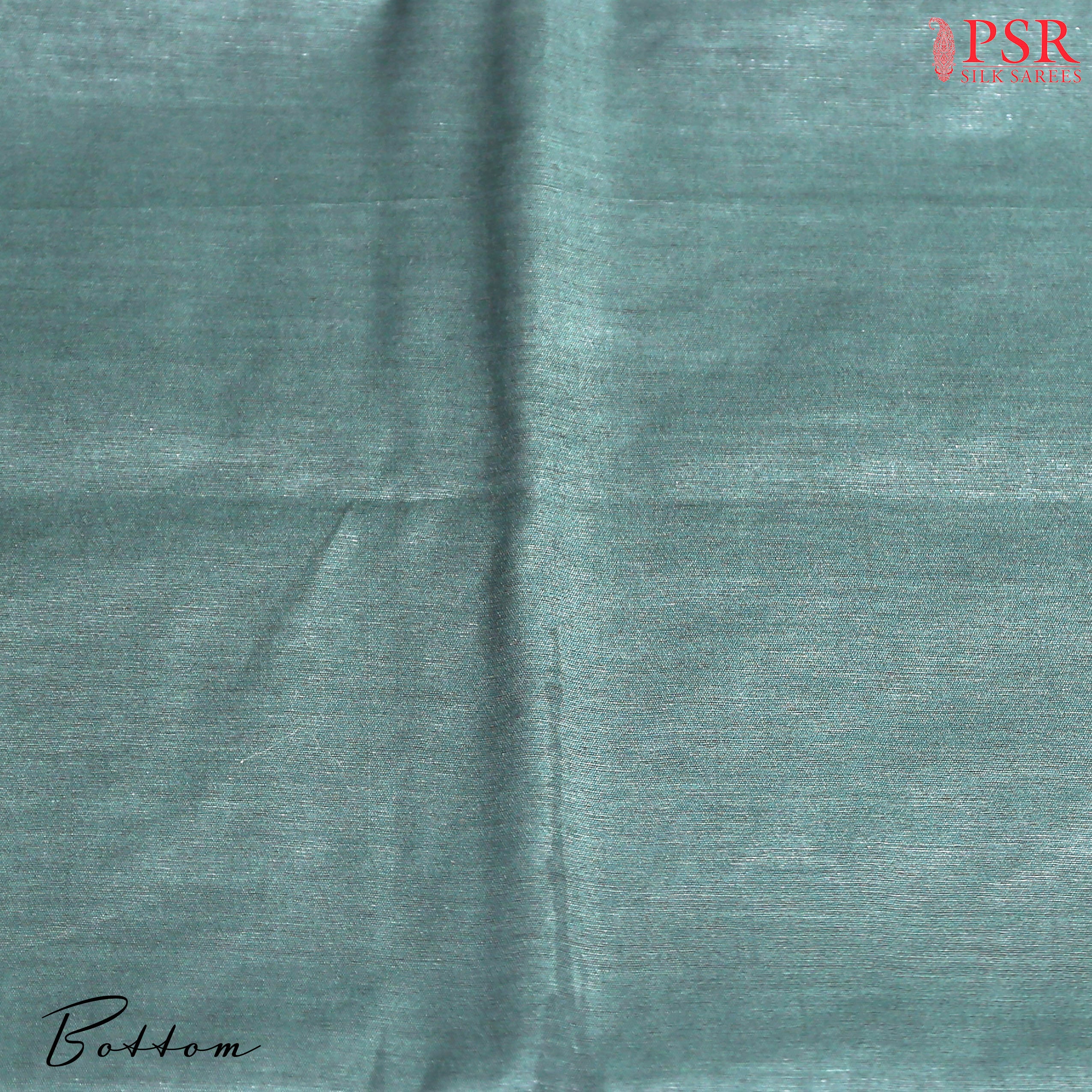 Dark Green Silk Cotton Dress Material.