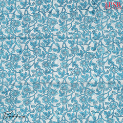 Pastel Blue Cotton Dress Material