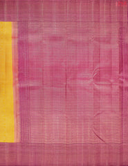 Mustard Yellow Kanchipuram Jacquard Silk Saree