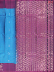 Chintamani Blue Soft Silk Mix Saree