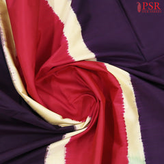 Tricolor Pochampally Silk Ikat Saree