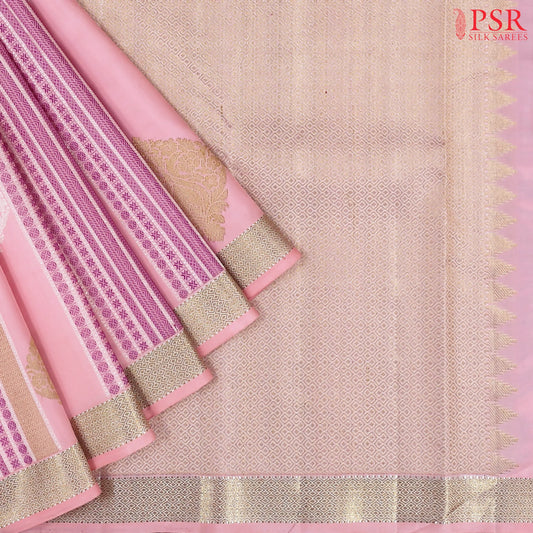 Light Pink Kanchipuram Silk Saree