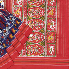 Indigo Blue Pochampally Silk Saree