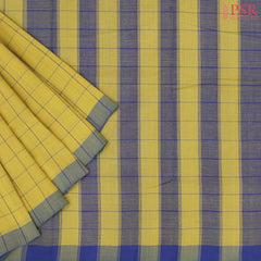 Olive Yellow Mangalagiri Cotton Saree