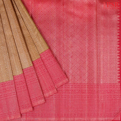 Tortilla Brown Bridal Kanchipuram Silk Saree